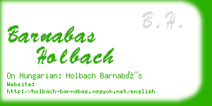 barnabas holbach business card